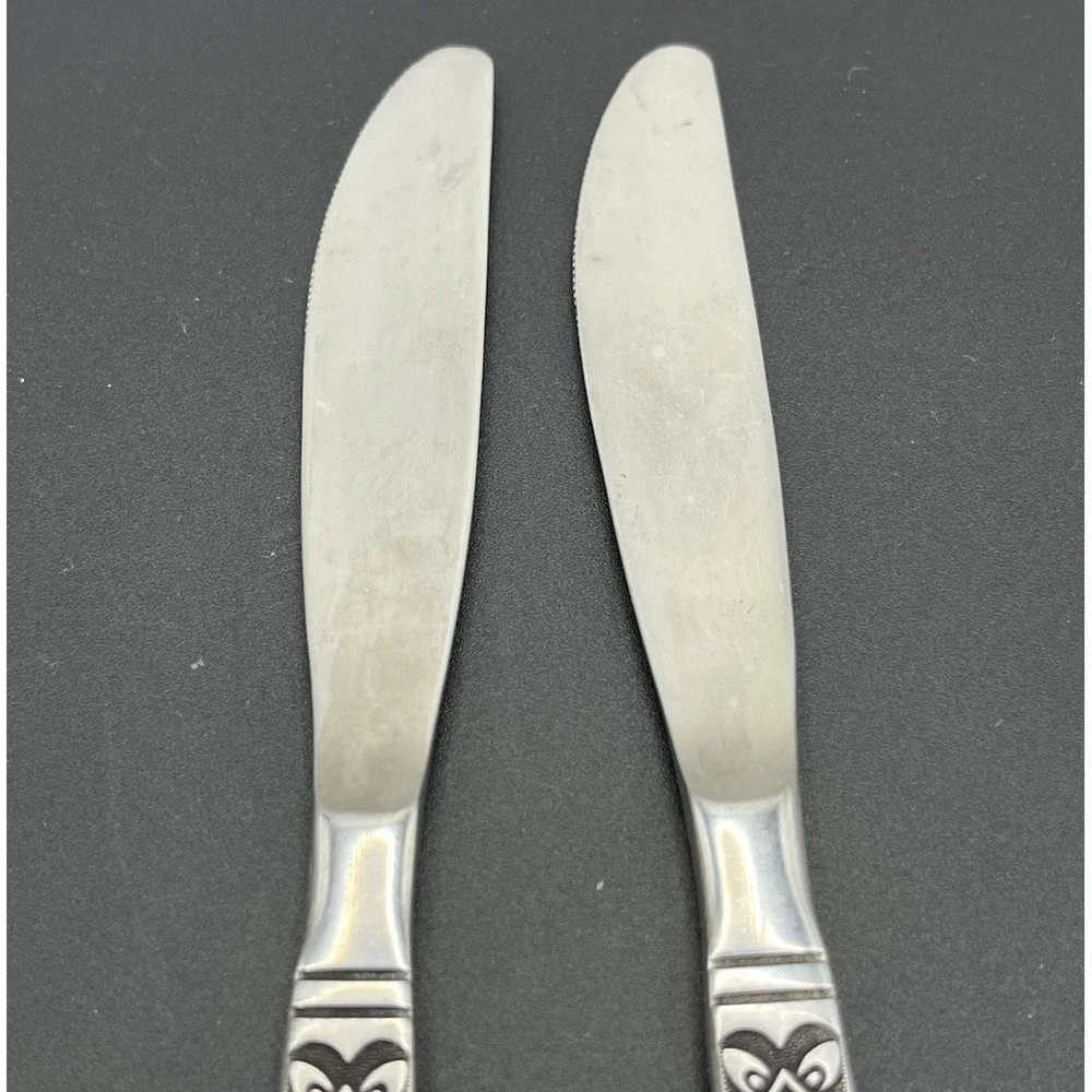 Set Of 10 Ekco Eterna‎ Montalo MCM Stainless Steel Flatware Dinner Knives Japan